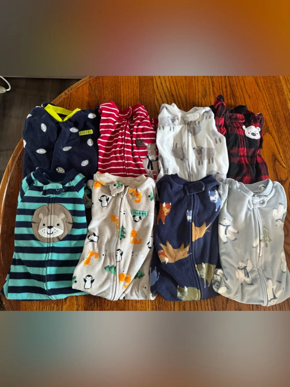 Assorted Kids Fleece Footed Pajamas - Multi-Color